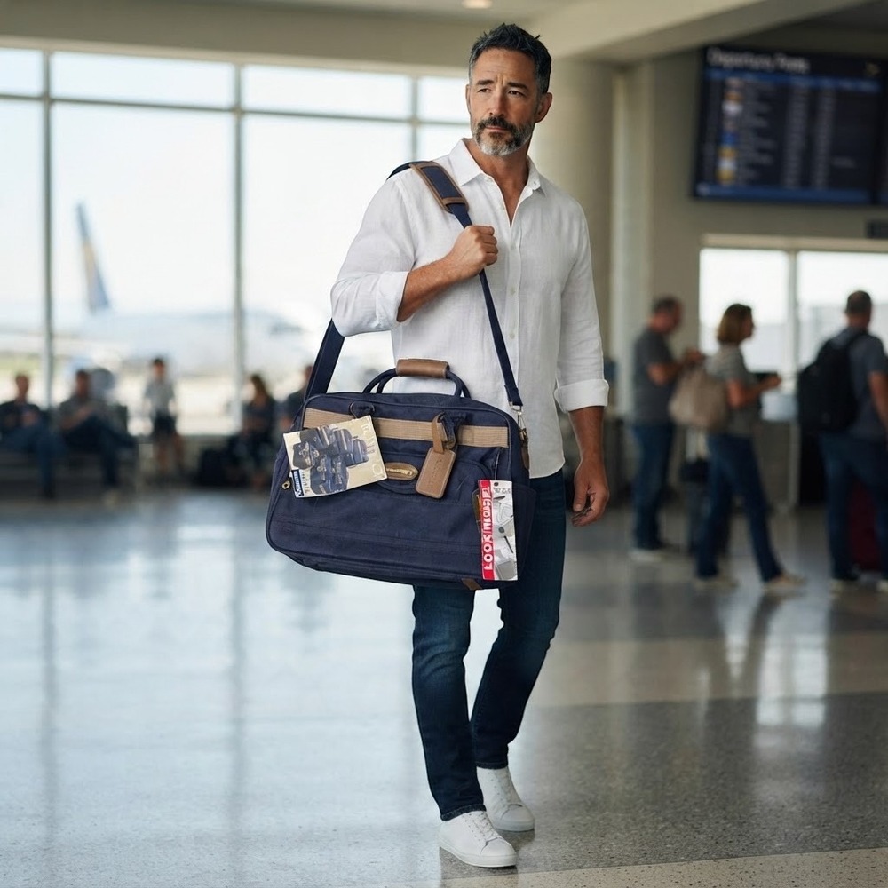 Protocol Tacoma Expandable Travel Bag Navy Blue NWT Canvas Carry On Luggage